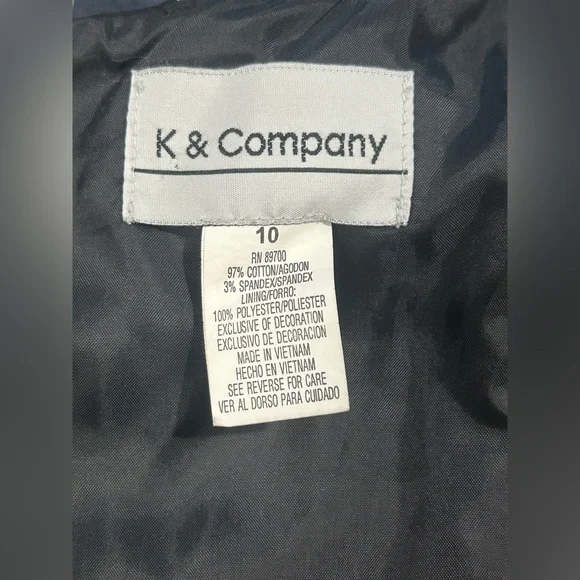 K & Co Polka Dot Dress Black White Fit Flare Sleeveless 10 Wedding Guest Retro - Picture 8 of 8